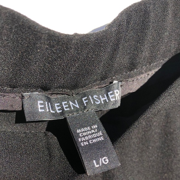 Eileen Fisher Black Wide Leg Trousers - Picture 10 of 10